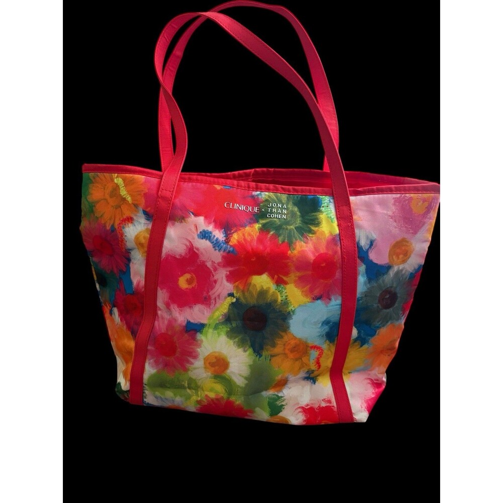 Clinique x Jonathan Cohen Flower Shopping Shoulder Travel Tote Large Bag - Picture 4 of 7